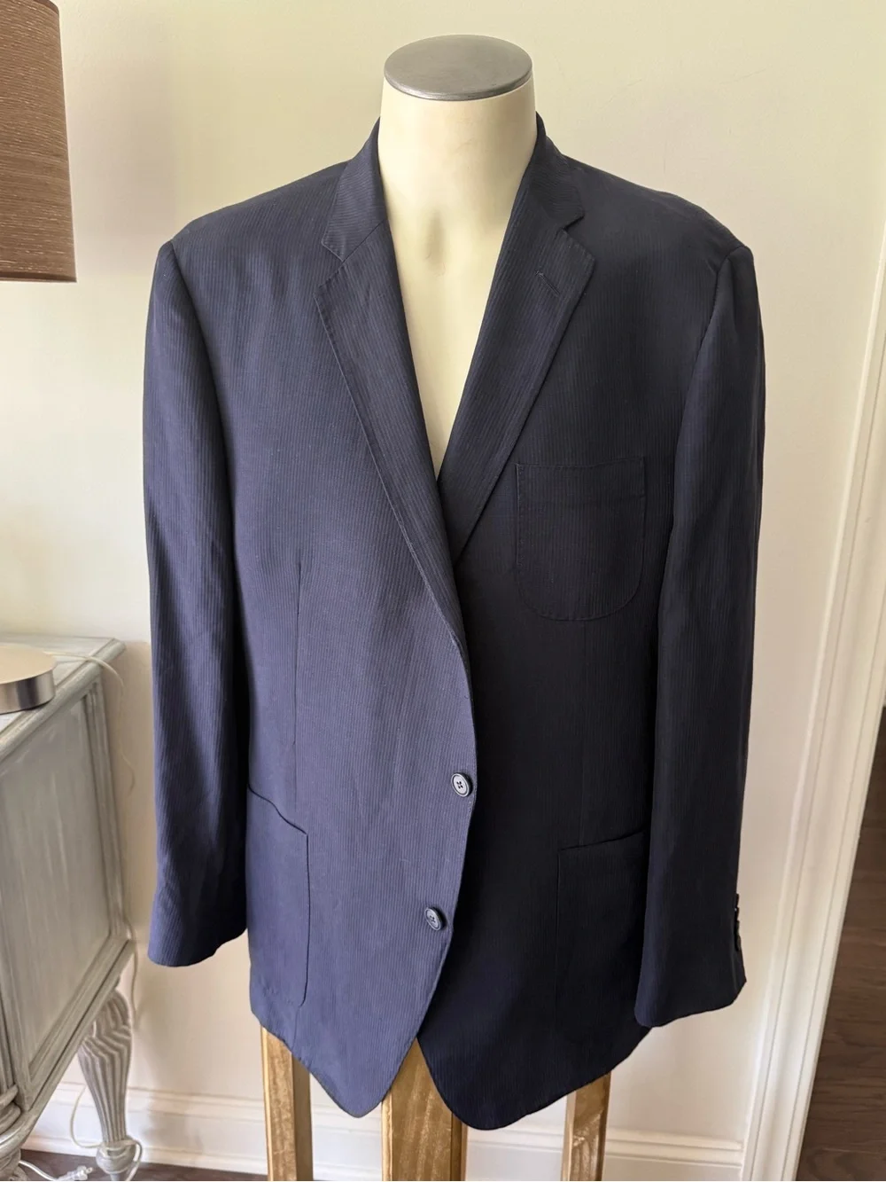 PAUL STUART Linen Silk Unlined 3-button Sport Coat Jacket Size 48 Tall/ Long